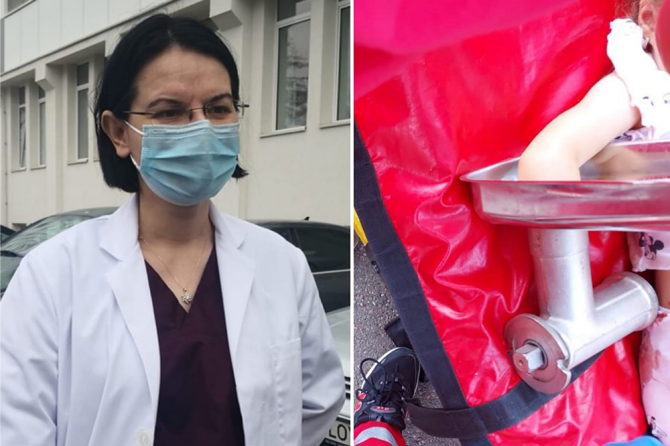 Medicii de la Spitalul de Copii au reușit să salveze mâna fetiței din Onești